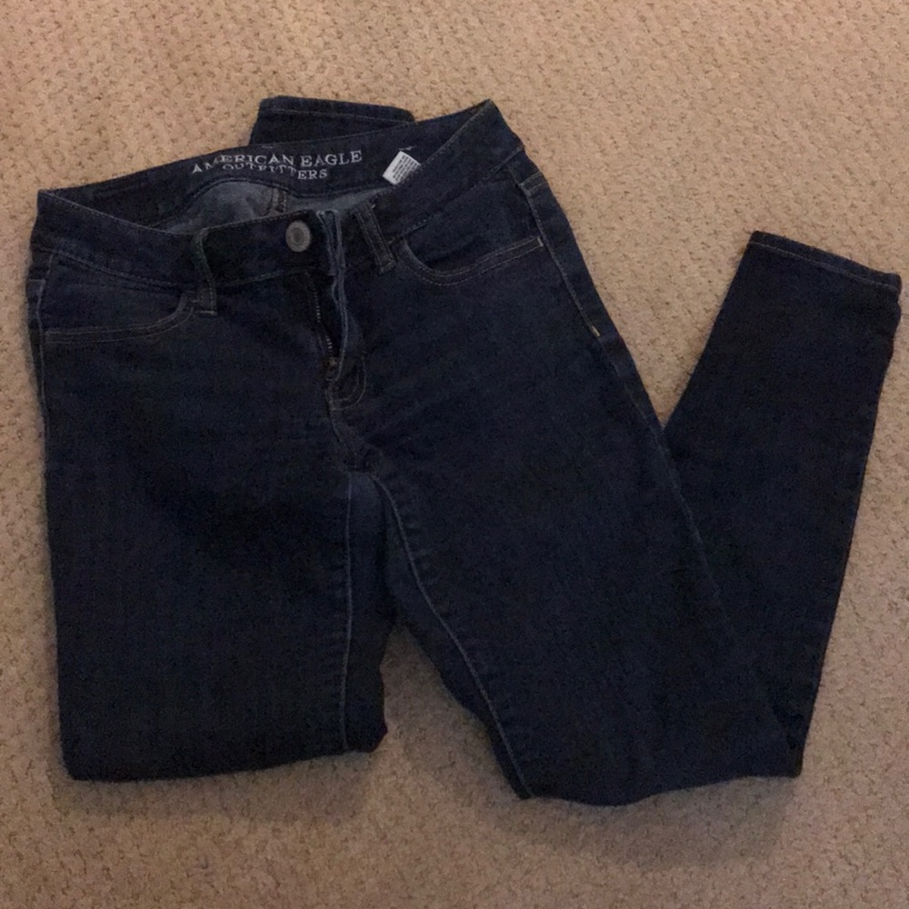 American Eagle Blue skinny jeans
